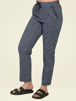 MAYSIXTY - Women Pure Soft Cotton Printed Black Regular Pyjama