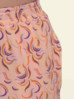 MAYSIXTY - Women Pure Poly Brush Printed Peach Regular Pyjama
