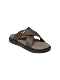 Puma - Brown Softride Seave Sandals