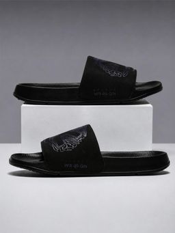 WROGN - Black L Dark Matter Sliders For Men