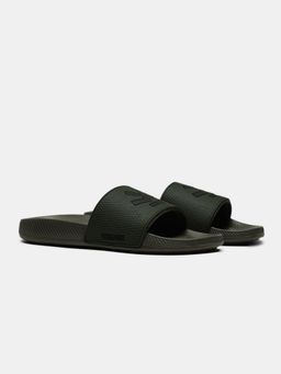 WROGN - Olive Deep Moss Sliders For Men