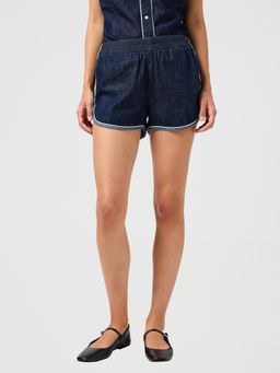 Wrangler - Women Blue Mid Rise Regular Fit Shorts