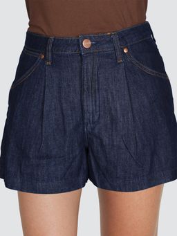 Wrangler - Women Blue High Rise Regular Fit Shorts