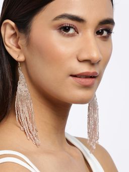 Blueberry - Golden Glass Beaded Drop Earring