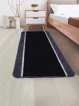 Saral Home - Soft Microfiber Anti-Skid Runner-Black-60X140 Cm