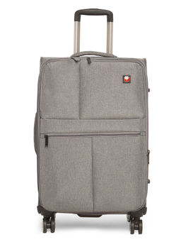 Swiss Brand - VEVEY Grey Color Nylon Material Soft 24" Medium Trolley