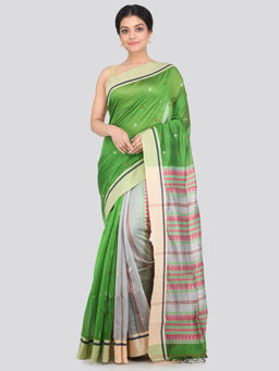 PinkLoom - Women's Cotton Silk Saree With Unstitched Blouse Piece