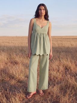Maive - Green Cotton Linen Co-Ord Set