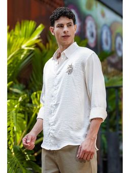 Eszett - Avians Embroidery Textured Fabric Shirt
