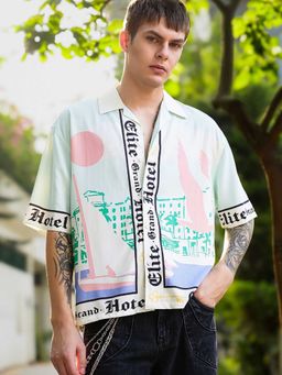 Eszett - Elite Grand Hotel Oversized Printed Shirt