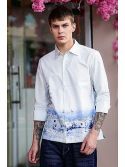 Eszett - Greek Landscape Oxford Printed Shirt