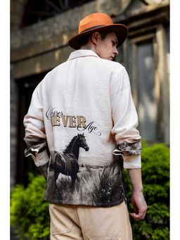 Eszett - Horses Never Age Textured Fabric Shirt