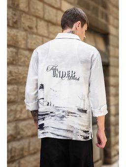 Eszett - Under Watch Textured Fabric Printed Shirt