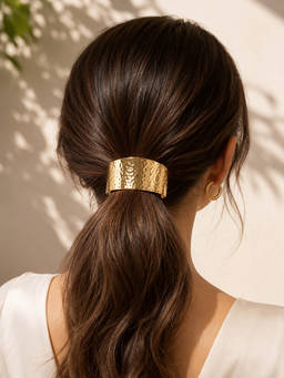 FUNKRAFTS - Girls and Women Round Solid Hair Clip - Golden