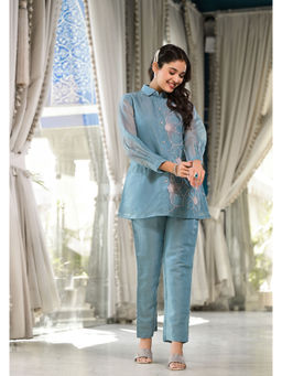 Autumnlane - Lucia Sky Organza Work Co-Ord (Set of 2)