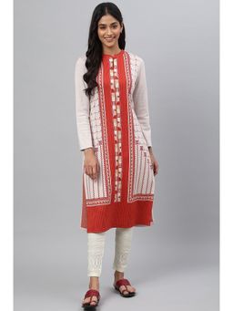 Aurelia - Maroon Colorblocked Winter Kurta