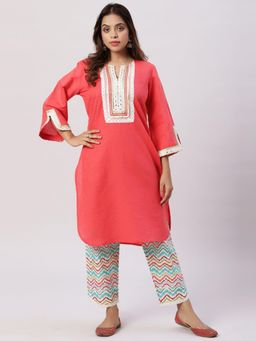 Spring Soul - Cotton Linen Kurta and Pant (Set of 2)