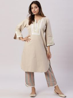 Spring Soul - Cotton Linen Kurta and Pant (Set of 2)