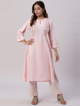 Spring Soul - Cotton Embroidered Kurta & Pant (Set of 2)