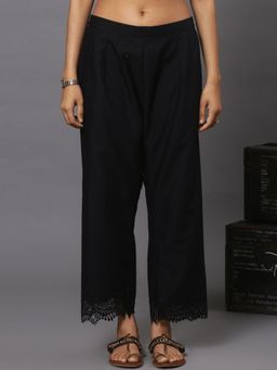 Spring Soul - Cotton Ankle Length In Lace and Cutwork Fabric Pant