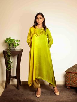 Spring Soul - Mustard Ombre Modal Regular Kurta