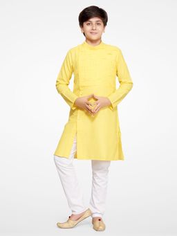 Jeetethnics - Boys Yellow Kurta Pyjama (Set of 2)