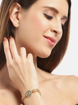 Blueberry - Evil Eye Gold Plated Chain Bracelet