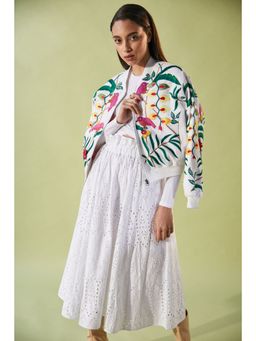 BETRUE - Bali White Bomber Jacket