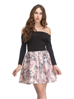 Kazo - Black Off Shoulder Mini Dress