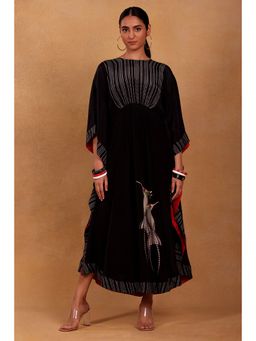 Masaba - Black Mayfly Circular Kaftan Dress (Set of 2)