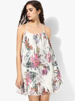 Kazo - White Floral Print Dress