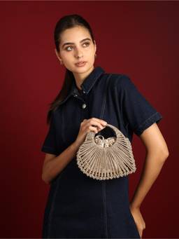 HOUSE OF WEBHIN - Velin Golden Beaded Potli Potli Bag