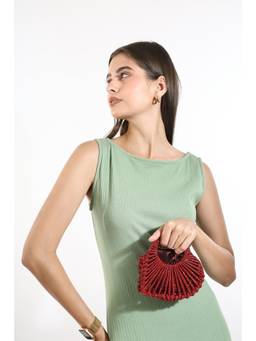 HOUSE OF WEBHIN - Orya Red Mini Beaded Potli Bag