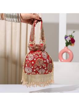 HOUSE OF WEBHIN - Laalima Red Potli Bag