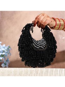 HOUSE OF WEBHIN - Rhea Black Moon Clutch