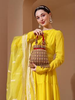 HOUSE OF WEBHIN - Rosa Red Potli Bag