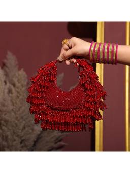 HOUSE OF WEBHIN - Rhea Red Moon Clutch