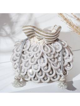 HOUSE OF WEBHIN - Maharani White Potli Bag