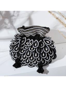 HOUSE OF WEBHIN - Maharani Black Potli Bag