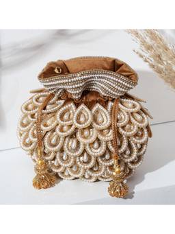 HOUSE OF WEBHIN - Maharani Golden Potli Bag