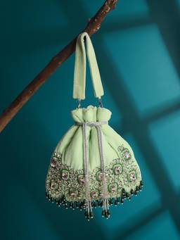 HOUSE OF WEBHIN - Zaaya Green Potli Bag