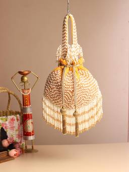 HOUSE OF WEBHIN - Shahana Yellow Potli Bag