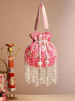 HOUSE OF WEBHIN - Ayla Pink Potli Bag