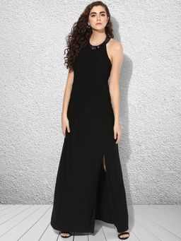 Kazo - Black Embellished Monica Dress