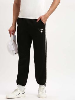 SHOWOFF - Mens Slim Fit Solid Black Joggers