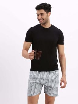 SHOWOFF - Men's Printed Cotton White Boxers