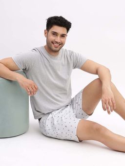 SHOWOFFFF - Men's Printed Cotton White Boxers