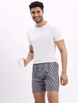 SHOWOFF - Men's Printed Cotton Blue Boxers