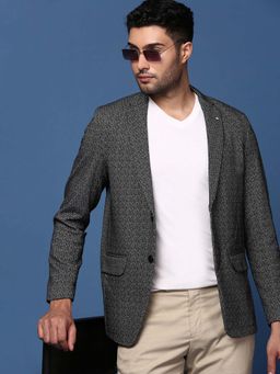 SHOWOFF - Mens Black Slim Fit Single Breasted Blazer