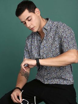 SHOWOFF - Mens Floral Multi Slim Fit Shirt